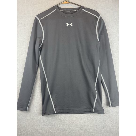 Under Armour Coldgear Top XL Crew Long Sleeve Compression Black Base Layer - Picture 1 of 8